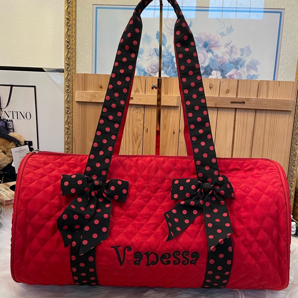 Handmade by Me Travel Bag with Bows